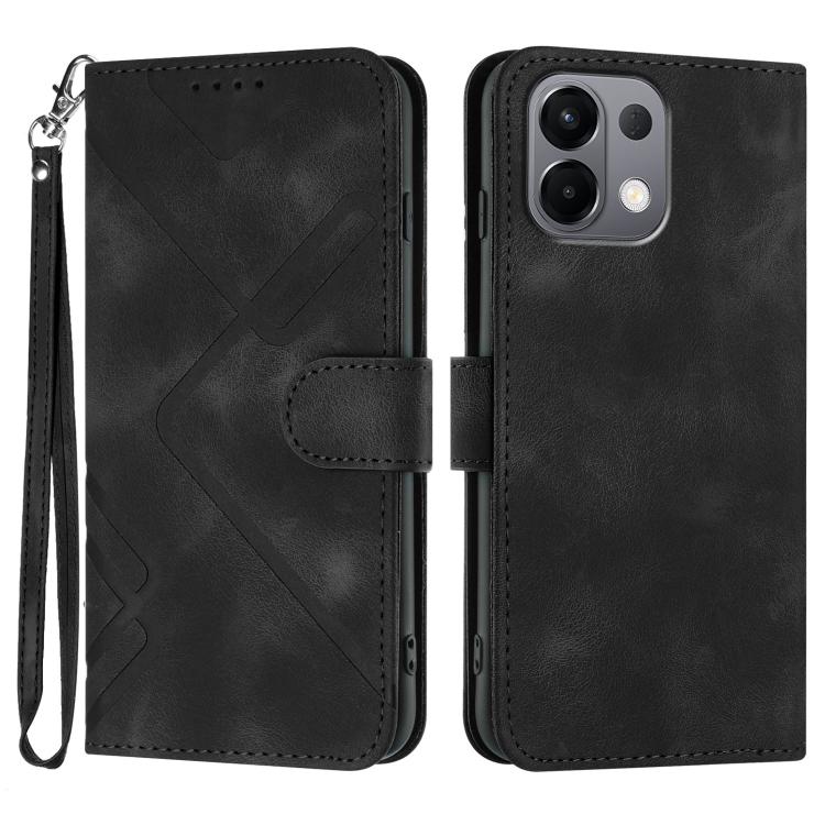 Line Pattern Skin Feel Leather Phone Case, For OPPO K13 5G, For OPPO Find X8s+, For OPPO Find X8s, For OPPO Find X8 Ultra, For OPPO A5 Pro 5G, For OPPO Reno13 F 4G / 5G, For OPPO Find X8, For OPPO Reno12 Global