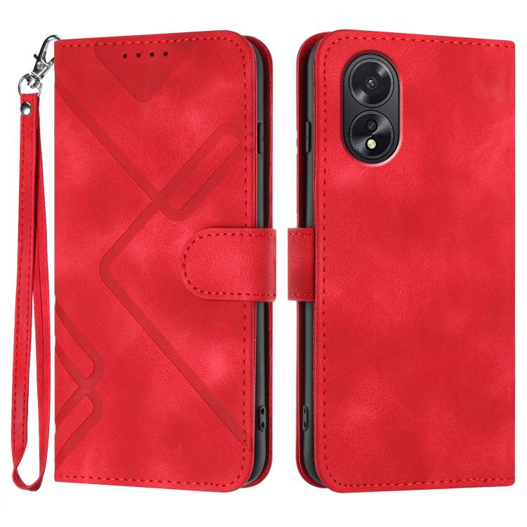 Line Pattern Skin Feel Leather Phone Case, For OPPO A60, For OPPO Reno11 F / F25 Pro, For OPPO A38 / A18, For OPPO Find X8 Pro, For OPPO A78 5G / A1x, For OPPO Reno8 T 4G, For OPPO Find X6 Pro, For OPPO Find X6