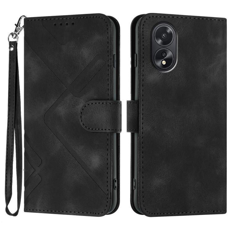 Line Pattern Skin Feel Leather Phone Case, For OPPO A60, For OPPO Reno11 F / F25 Pro, For OPPO A38 / A18, For OPPO Find X8 Pro, For OPPO A78 5G / A1x, For OPPO Reno8 T 4G, For OPPO Find X6 Pro, For OPPO Find X6