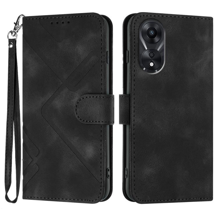 Line Pattern Skin Feel Leather Phone Case, For OPPO A60, For OPPO Reno11 F / F25 Pro, For OPPO A38 / A18, For OPPO Find X8 Pro, For OPPO A78 5G / A1x, For OPPO Reno8 T 4G, For OPPO Find X6 Pro, For OPPO Find X6