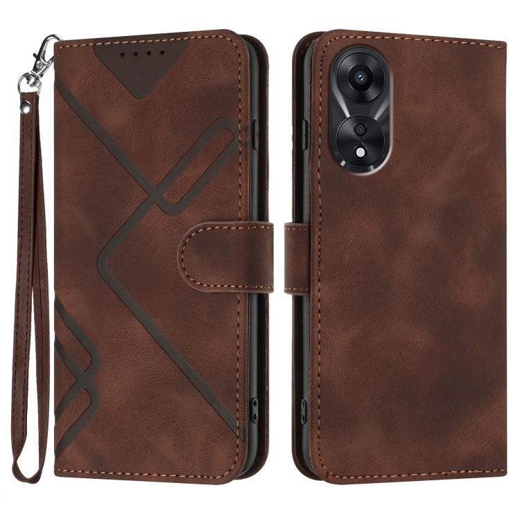 Line Pattern Skin Feel Leather Phone Case, For OPPO A60, For OPPO Reno11 F / F25 Pro, For OPPO A38 / A18, For OPPO Find X8 Pro, For OPPO A78 5G / A1x, For OPPO Reno8 T 4G, For OPPO Find X6 Pro, For OPPO Find X6