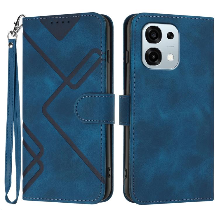 Line Pattern Skin Feel Leather Phone Case, For OPPO Reno15 Pro Max 5G Global, For OPPO Reno15 F 5G Global, For OPPO Reno15 Pro 5G Global, For OPPO Reno15 5G Global, For OPPO Find X9, For OPPO A6 Pro 4G / 5G Global / F31 5G, For OPPO F31 Pro+ 5G / A6 GT...