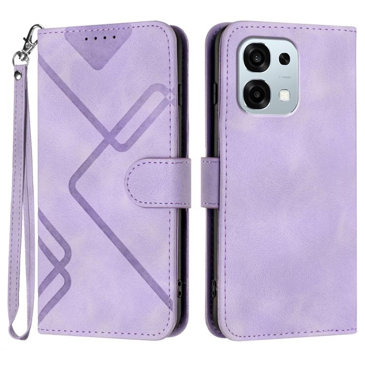 Line Pattern Skin Feel Leather Phone Case, For OPPO Reno15 Pro Max 5G Global, For OPPO Reno15 F 5G Global, For OPPO Reno15 Pro 5G Global, For OPPO Reno15 5G Global, For OPPO Find X9, For OPPO A6 Pro 4G / 5G Global / F31 5G, For OPPO F31 Pro+ 5G / A6 GT...