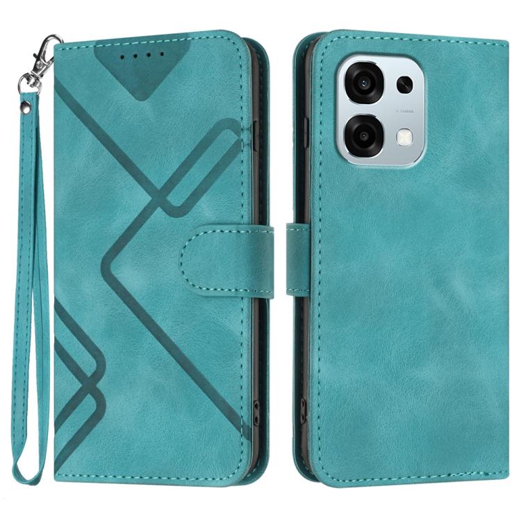 Line Pattern Skin Feel Leather Phone Case, For OPPO Reno15 Pro Max 5G Global, For OPPO Reno15 F 5G Global, For OPPO Reno15 Pro 5G Global, For OPPO Reno15 5G Global, For OPPO Find X9, For OPPO A6 Pro 4G / 5G Global / F31 5G, For OPPO F31 Pro+ 5G / A6 GT...