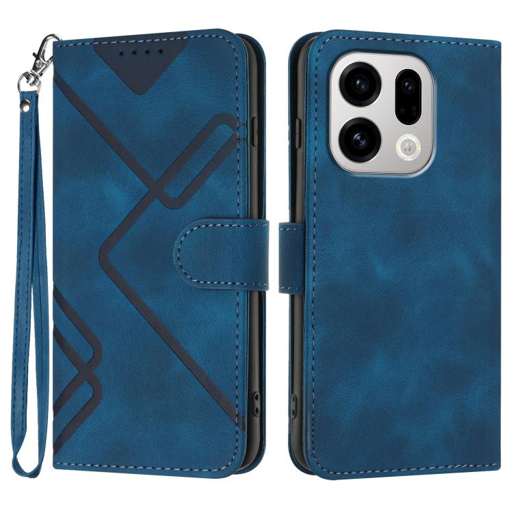 Line Pattern Skin Feel Leather Phone Case, For OPPO Reno15 Pro Max 5G Global, For OPPO Reno15 F 5G Global, For OPPO Reno15 Pro 5G Global, For OPPO Reno15 5G Global, For OPPO Find X9, For OPPO A6 Pro 4G / 5G Global / F31 5G, For OPPO F31 Pro+ 5G / A6 GT...