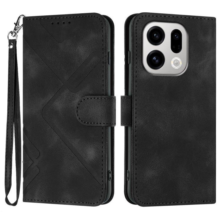 Line Pattern Skin Feel Leather Phone Case, For OPPO Reno15 Pro Max 5G Global, For OPPO Reno15 F 5G Global, For OPPO Reno15 Pro 5G Global, For OPPO Reno15 5G Global, For OPPO Find X9, For OPPO A6 Pro 4G / 5G Global / F31 5G, For OPPO F31 Pro+ 5G / A6 GT...