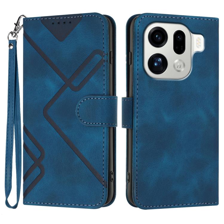 Line Pattern Skin Feel Leather Phone Case, For OPPO Reno15 Pro Max 5G Global, For OPPO Reno15 F 5G Global, For OPPO Reno15 Pro 5G Global, For OPPO Reno15 5G Global, For OPPO Find X9, For OPPO A6 Pro 4G / 5G Global / F31 5G, For OPPO F31 Pro+ 5G / A6 GT...
