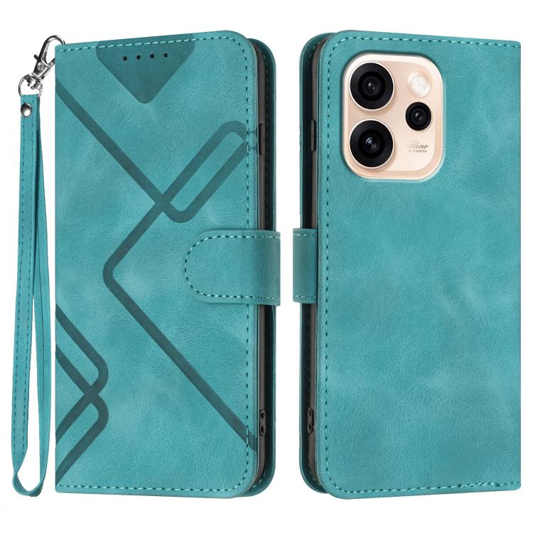 Line Pattern Skin Feel Leather Phone Case, For OPPO Reno15 Pro Max 5G Global, For OPPO Reno15 F 5G Global, For OPPO Reno15 Pro 5G Global, For OPPO Reno15 5G Global, For OPPO Find X9, For OPPO A6 Pro 4G / 5G Global / F31 5G, For OPPO F31 Pro+ 5G / A6 GT...
