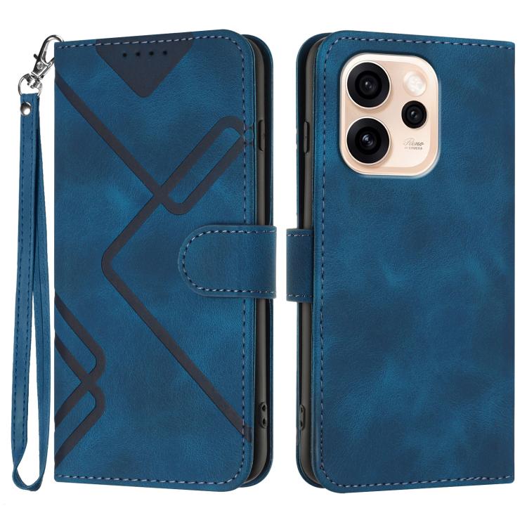 Line Pattern Skin Feel Leather Phone Case, For OPPO Reno15 Pro Max 5G Global, For OPPO Reno15 F 5G Global, For OPPO Reno15 Pro 5G Global, For OPPO Reno15 5G Global, For OPPO Find X9, For OPPO A6 Pro 4G / 5G Global / F31 5G, For OPPO F31 Pro+ 5G / A6 GT...