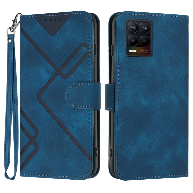 Line Pattern Skin Feel Leather Phone Case, For Realme 10 4G, For Realme V23, For Realme 9 Pro+, For Realme C20 / C11 2021 / C21, For Realme Narzo 30A/C25/C25s, For Realme 8 4G / 8 Pro, For Realme GT 5G / GT Neo, For Realme C15/C12/Narzo 20/7i Global