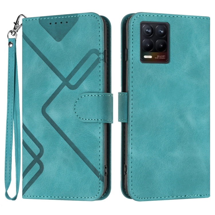Line Pattern Skin Feel Leather Phone Case, For Realme 10 4G, For Realme V23, For Realme 9 Pro+, For Realme C20 / C11 2021 / C21, For Realme Narzo 30A/C25/C25s, For Realme 8 4G / 8 Pro, For Realme GT 5G / GT Neo, For Realme C15/C12/Narzo 20/7i Global
