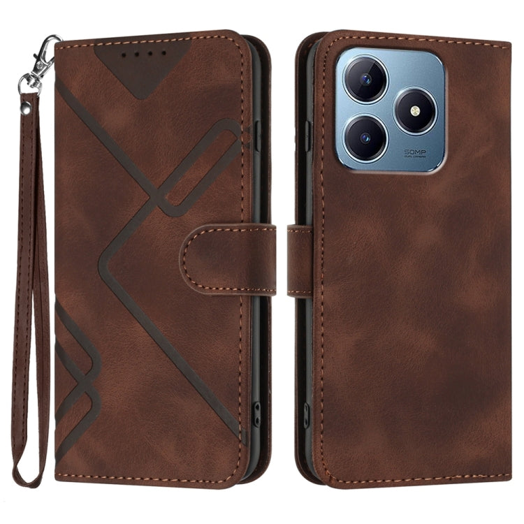 Line Pattern Skin Feel Leather Phone Case, For Realme GT7 Pro, For Realme 13 Pro / 13 Pro+ Global, For Realme GT 6 / GT 6T, For Realme C63 / C61 Global, For Realme 12 Lite / C67 4G Global, For Realme GT5 Pro, For Realme 10 Pro, For Realme 10 Pro+