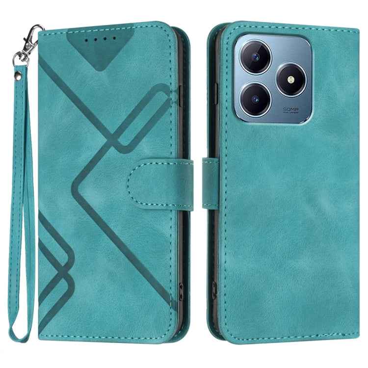Line Pattern Skin Feel Leather Phone Case, For Realme GT 6 / GT 6T, For Realme C63 / C61 Global, For Realme 12 Lite / C67 4G Global, For Realme GT5 Pro, For Realme 10 Pro, For Realme 10 Pro+, For Realme 10 4G, For Realme V23