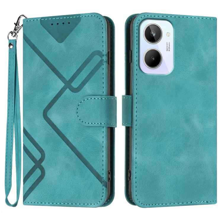 Line Pattern Skin Feel Leather Phone Case, For Realme GT 6 / GT 6T, For Realme C63 / C61 Global, For Realme 12 Lite / C67 4G Global, For Realme GT5 Pro, For Realme 10 Pro, For Realme 10 Pro+, For Realme 10 4G, For Realme V23