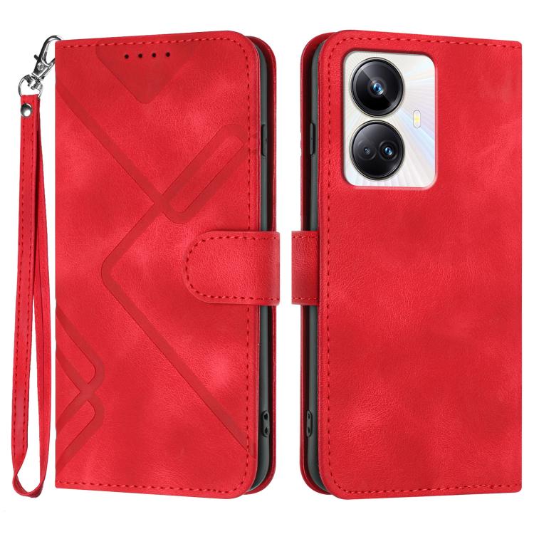 Line Pattern Skin Feel Leather Phone Case, For Realme GT7 Pro, For Realme 13 Pro / 13 Pro+ Global, For Realme GT 6 / GT 6T, For Realme C63 / C61 Global, For Realme 12 Lite / C67 4G Global, For Realme GT5 Pro, For Realme 10 Pro, For Realme 10 Pro+