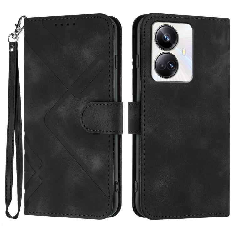 Line Pattern Skin Feel Leather Phone Case, For Realme GT 6 / GT 6T, For Realme C63 / C61 Global, For Realme 12 Lite / C67 4G Global, For Realme GT5 Pro, For Realme 10 Pro, For Realme 10 Pro+, For Realme 10 4G, For Realme V23