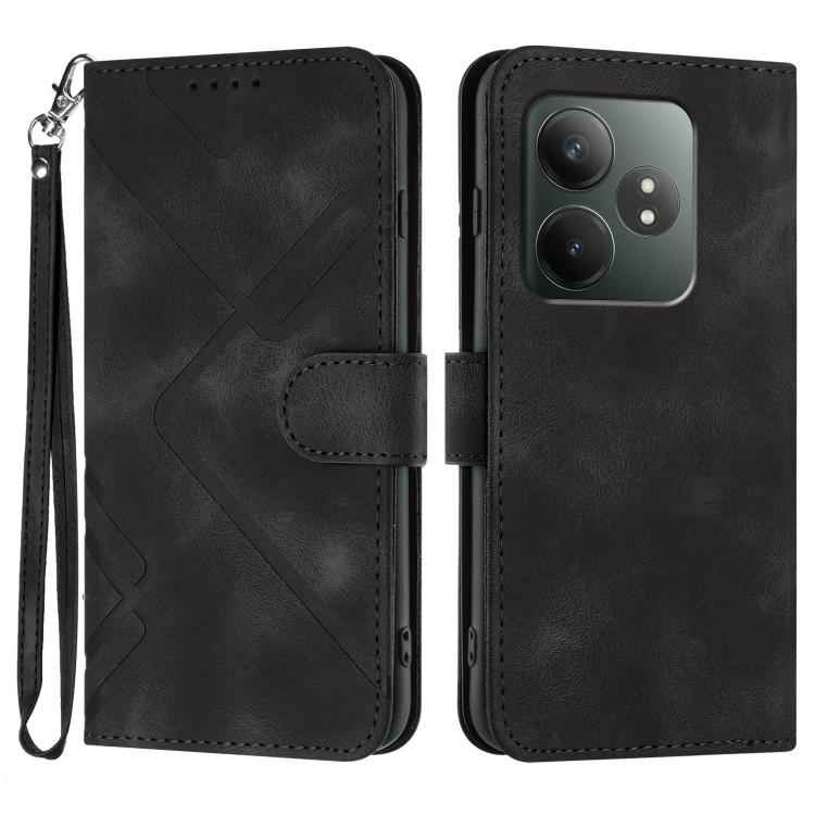 Line Pattern Skin Feel Leather Phone Case, For Realme GT 6 / GT 6T, For Realme C63 / C61 Global, For Realme 12 Lite / C67 4G Global, For Realme GT5 Pro, For Realme 10 Pro, For Realme 10 Pro+, For Realme 10 4G, For Realme V23