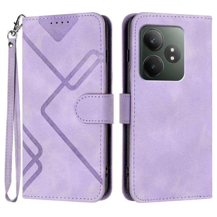 Line Pattern Skin Feel Leather Phone Case, For Realme GT7 Pro, For Realme 13 Pro / 13 Pro+ Global, For Realme GT 6 / GT 6T, For Realme C63 / C61 Global, For Realme 12 Lite / C67 4G Global, For Realme GT5 Pro, For Realme 10 Pro, For Realme 10 Pro+
