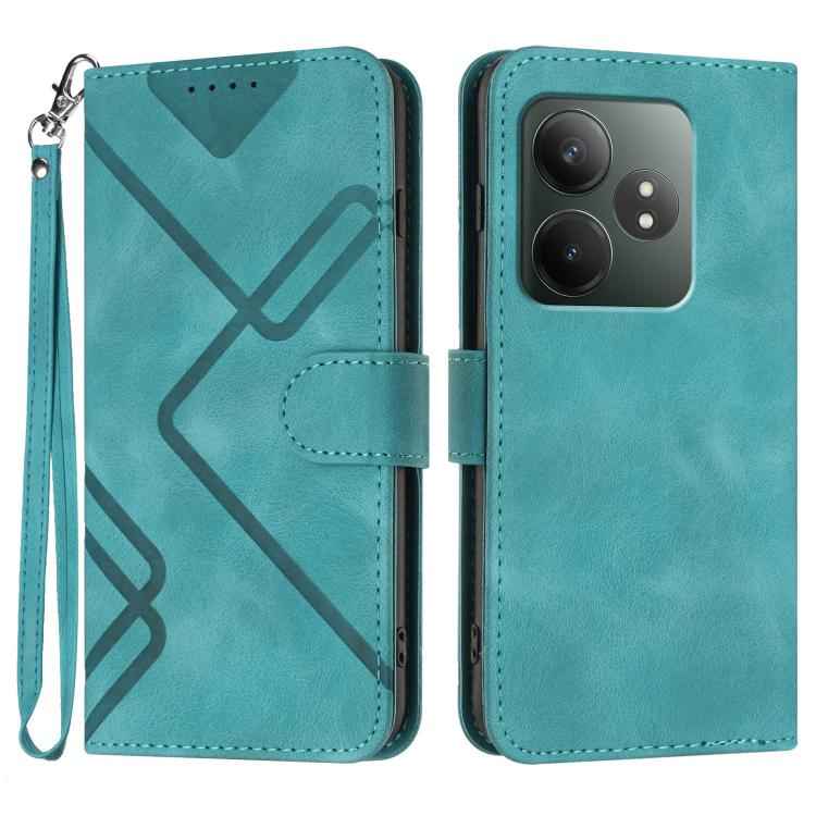 Line Pattern Skin Feel Leather Phone Case, For Realme GT 6 / GT 6T, For Realme C63 / C61 Global, For Realme 12 Lite / C67 4G Global, For Realme GT5 Pro, For Realme 10 Pro, For Realme 10 Pro+, For Realme 10 4G, For Realme V23