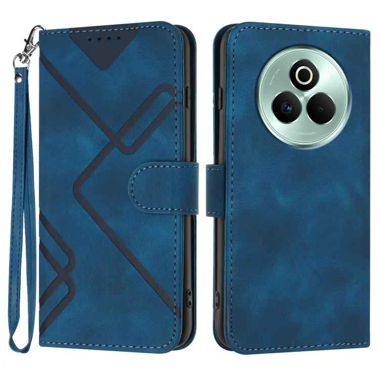 Line Pattern Skin Feel Leather Phone Case, For Realme P3 Ultra 5G, For Realme P3 Pro, For Realme 14 Pro+, For Realme 14 Pro, For Realme 14x Global, For Realme C75 Global, For Realme GT7 Pro, For Realme 13 Pro / 13 Pro+ Global