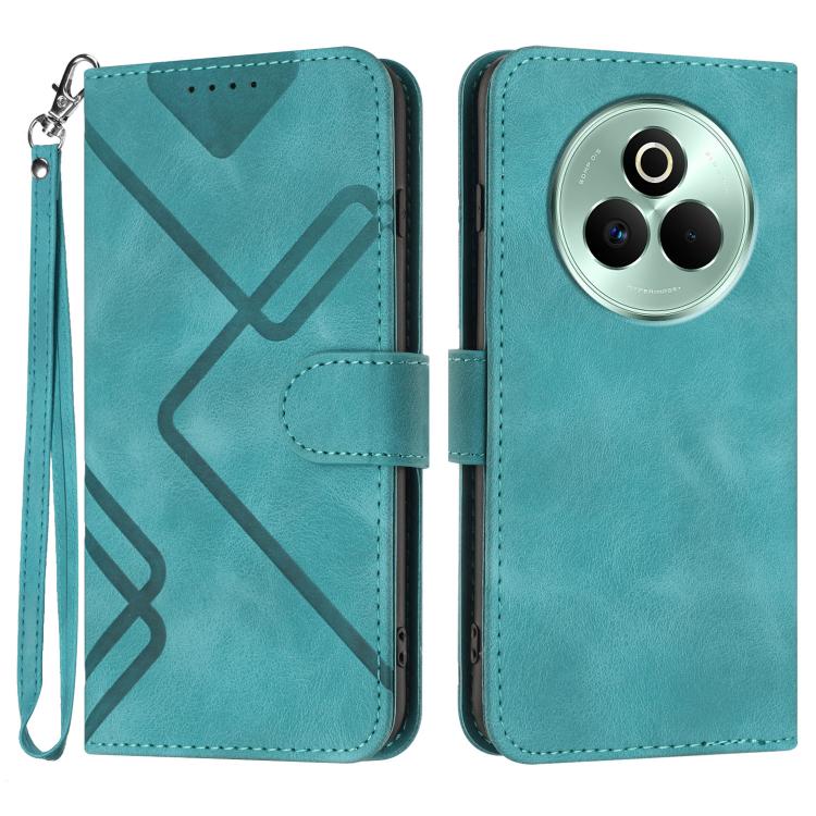 Line Pattern Skin Feel Leather Phone Case, For Realme GT 7 India, For Realme 14 / P3 5G Global, For Realme P3 Ultra 5G, For Realme P3 Pro, For Realme 14 Pro+, For Realme 14 Pro, For Realme 14x Global, For Realme C75 Global