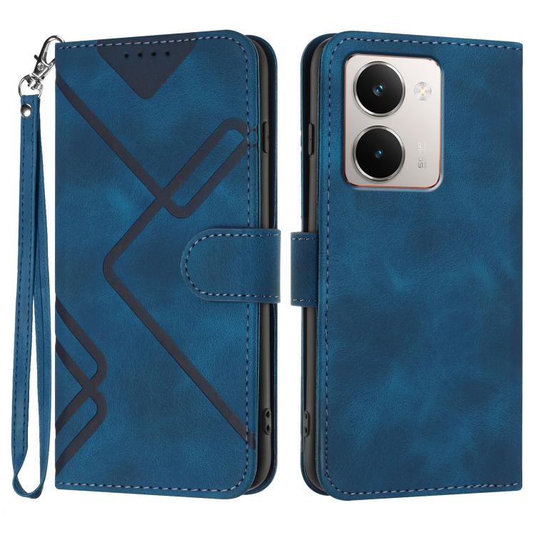 Line Pattern Skin Feel Leather Phone Case, For Realme GT 7 India, For Realme 14 / P3 5G Global, For Realme P3 Ultra 5G, For Realme P3 Pro, For Realme 14 Pro+, For Realme 14 Pro, For Realme 14x Global, For Realme C75 Global