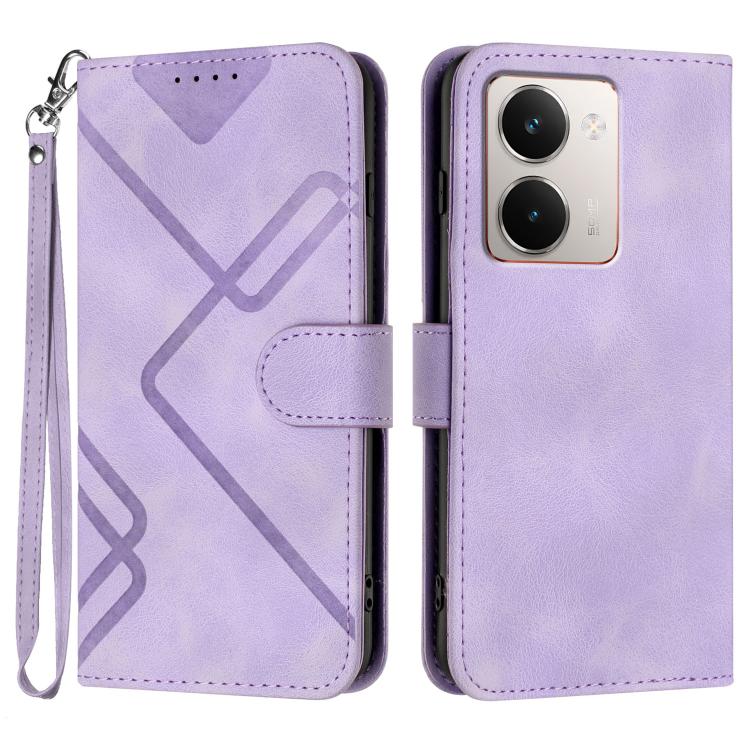 Line Pattern Skin Feel Leather Phone Case, For Realme GT 7 India, For Realme 14 / P3 5G Global, For Realme P3 Ultra 5G, For Realme P3 Pro, For Realme 14 Pro+, For Realme 14 Pro, For Realme 14x Global, For Realme C75 Global