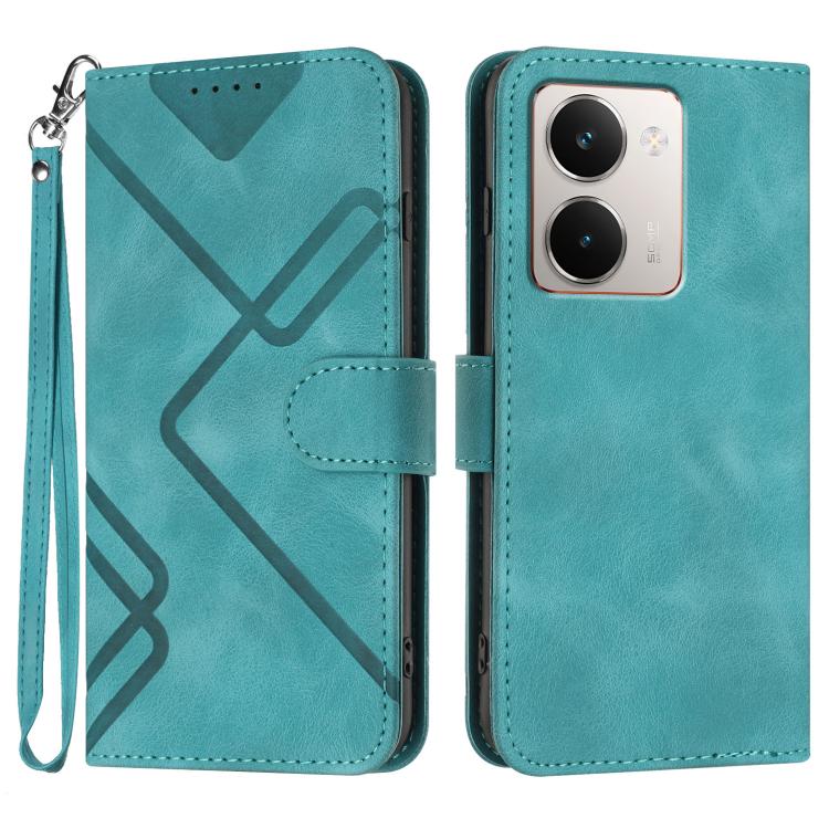 Line Pattern Skin Feel Leather Phone Case, For Realme GT 7 India, For Realme 14 / P3 5G Global, For Realme P3 Ultra 5G, For Realme P3 Pro, For Realme 14 Pro+, For Realme 14 Pro, For Realme 14x Global, For Realme C75 Global