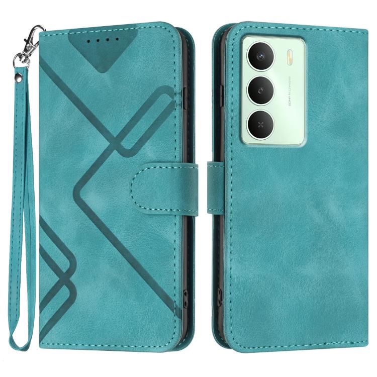 Line Pattern Skin Feel Leather Phone Case, For Realme GT 7 India, For Realme 14 / P3 5G Global, For Realme P3 Ultra 5G, For Realme P3 Pro, For Realme 14 Pro+, For Realme 14 Pro, For Realme 14x Global, For Realme C75 Global