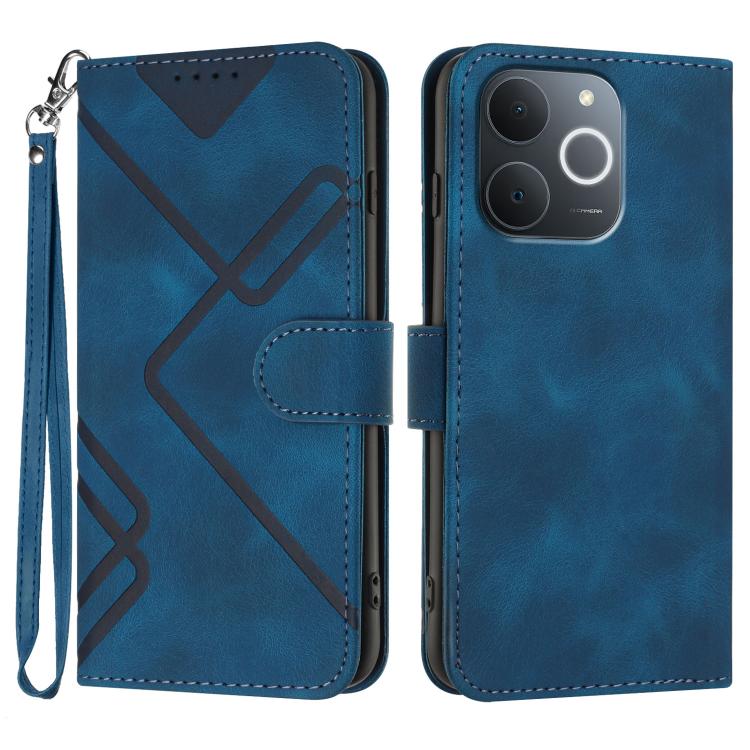 Line Pattern Skin Feel Leather Phone Case, For Realme 16T 5G, For Realme C100 4G, For Realme 15x 5G India / Realme C85 5G, For Realme P4 Pro 5G, For Realme P4 5G, For Realme 15T 5G, For Realme C71 India, For Realme 15 5G / Realme 15 Pro 5G