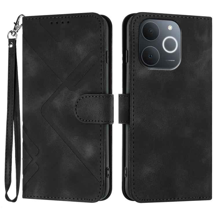 Line Pattern Skin Feel Leather Phone Case, For Realme 15x 5G India / Realme C85 5G, For Realme P4 Pro 5G, For Realme P4 5G, For Realme 15T 5G, For Realme C71 India, For Realme 15 5G / Realme 15 Pro 5G, For Realme GT 7 India, For Realme 14 / P3 5G Global
