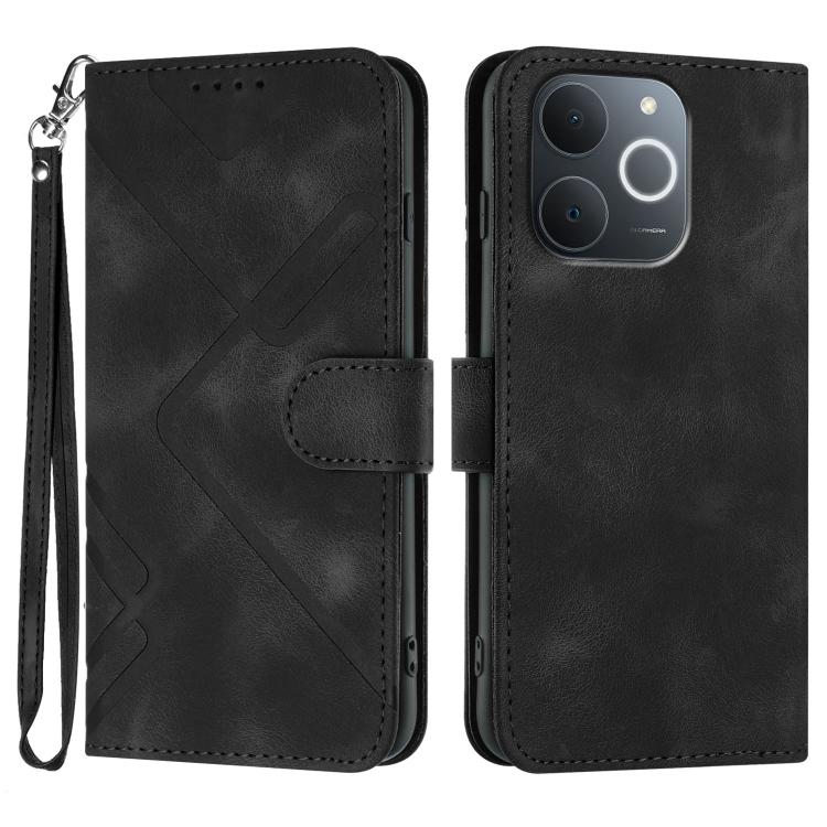 Line Pattern Skin Feel Leather Phone Case, For Realme 16T 5G, For Realme C100 4G, For Realme 15x 5G India / Realme C85 5G, For Realme P4 Pro 5G, For Realme P4 5G, For Realme 15T 5G, For Realme C71 India, For Realme 15 5G / Realme 15 Pro 5G