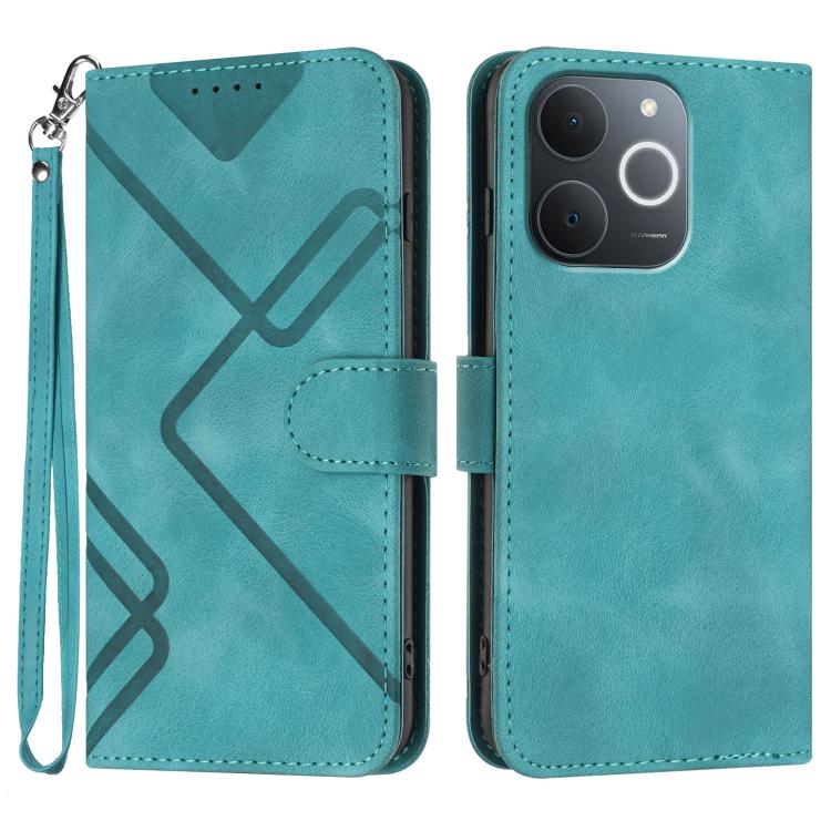 Line Pattern Skin Feel Leather Phone Case, For Realme 16T 5G, For Realme C100 4G, For Realme 15x 5G India / Realme C85 5G, For Realme P4 Pro 5G, For Realme P4 5G, For Realme 15T 5G, For Realme C71 India, For Realme 15 5G / Realme 15 Pro 5G