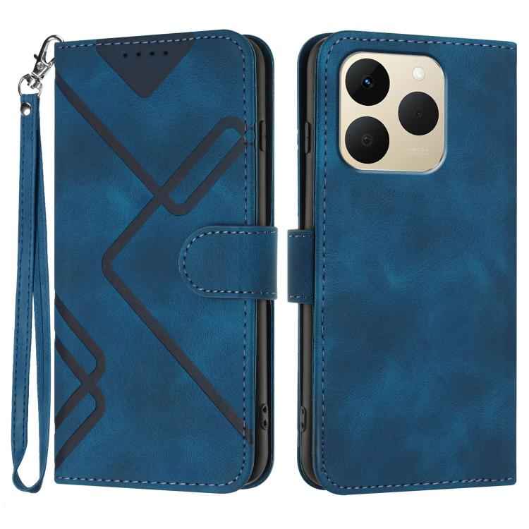 Line Pattern Skin Feel Leather Phone Case, For Realme 15x 5G India / Realme C85 5G, For Realme P4 Pro 5G, For Realme P4 5G, For Realme 15T 5G, For Realme C71 India, For Realme 15 5G / Realme 15 Pro 5G, For Realme GT 7 India, For Realme 14 / P3 5G Global