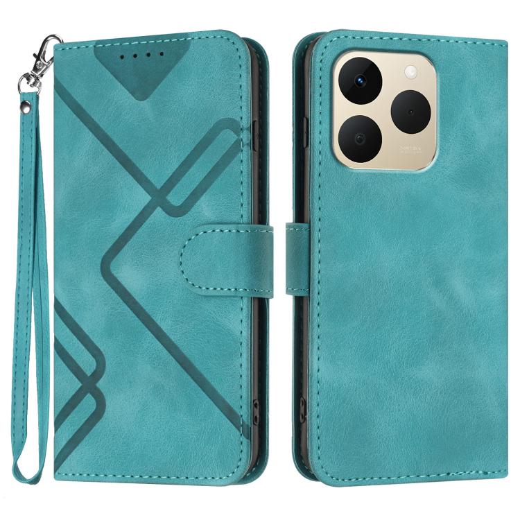 Line Pattern Skin Feel Leather Phone Case, For Realme 16T 5G, For Realme C100 4G, For Realme 15x 5G India / Realme C85 5G, For Realme P4 Pro 5G, For Realme P4 5G, For Realme 15T 5G, For Realme C71 India, For Realme 15 5G / Realme 15 Pro 5G
