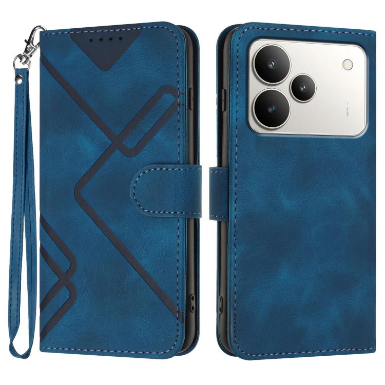 Line Pattern Skin Feel Leather Phone Case, For Realme 16T 5G, For Realme C100 4G, For Realme 15x 5G India / Realme C85 5G, For Realme P4 Pro 5G, For Realme P4 5G, For Realme 15T 5G, For Realme C71 India, For Realme 15 5G / Realme 15 Pro 5G