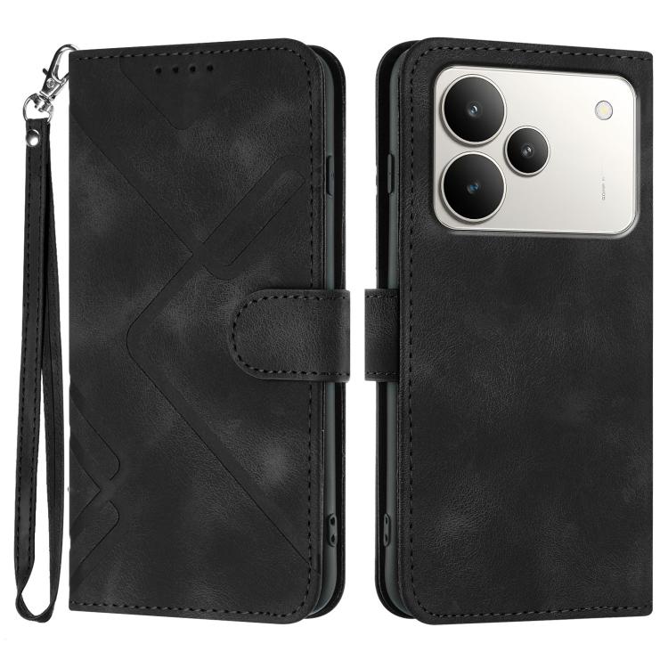 Line Pattern Skin Feel Leather Phone Case, For Realme 16T 5G, For Realme C100 4G, For Realme 15x 5G India / Realme C85 5G, For Realme P4 Pro 5G, For Realme P4 5G, For Realme 15T 5G, For Realme C71 India, For Realme 15 5G / Realme 15 Pro 5G