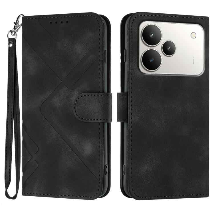 Line Pattern Skin Feel Leather Phone Case, For Realme 15x 5G India / Realme C85 5G, For Realme P4 Pro 5G, For Realme P4 5G, For Realme 15T 5G, For Realme C71 India, For Realme 15 5G / Realme 15 Pro 5G, For Realme GT 7 India, For Realme 14 / P3 5G Global