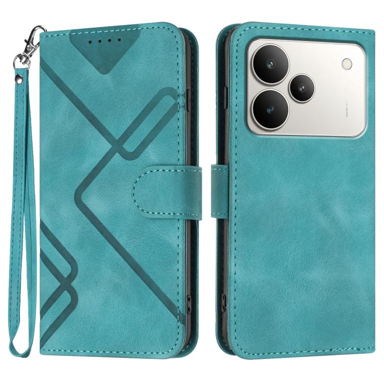 Line Pattern Skin Feel Leather Phone Case, For Realme 16T 5G, For Realme C100 4G, For Realme 15x 5G India / Realme C85 5G, For Realme P4 Pro 5G, For Realme P4 5G, For Realme 15T 5G, For Realme C71 India, For Realme 15 5G / Realme 15 Pro 5G