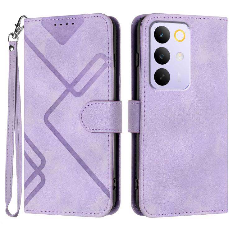 Line Pattern Skin Feel Leather Phone Case, For Realme 16T 5G, For Realme C100 4G, For Realme 15x 5G India / Realme C85 5G, For Realme P4 Pro 5G, For Realme P4 5G, For Realme 15T 5G, For Realme C71 India, For Realme 15 5G / Realme 15 Pro 5G