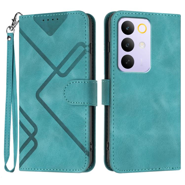 Line Pattern Skin Feel Leather Phone Case, For Realme 16T 5G, For Realme C100 4G, For Realme 15x 5G India / Realme C85 5G, For Realme P4 Pro 5G, For Realme P4 5G, For Realme 15T 5G, For Realme C71 India, For Realme 15 5G / Realme 15 Pro 5G