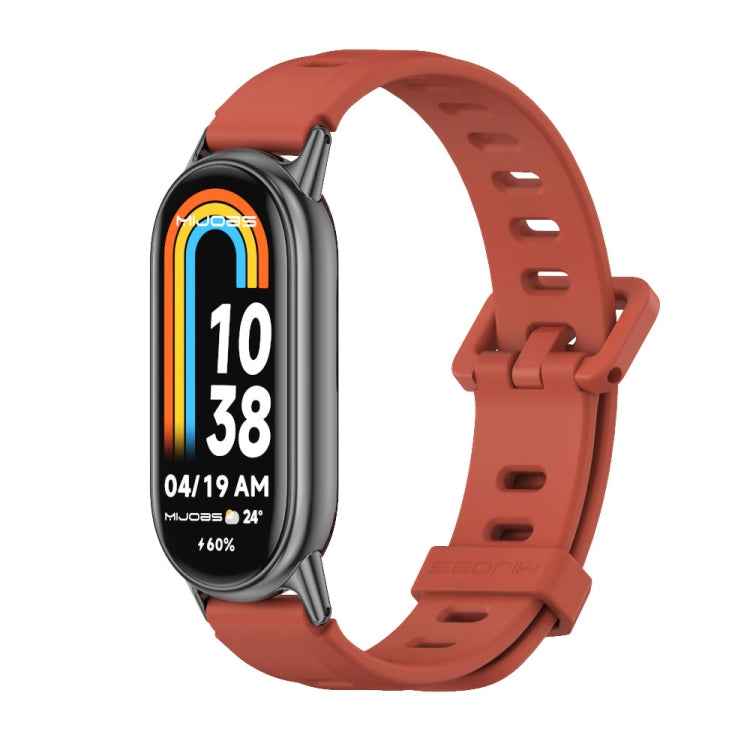 Mijobs Flat Hole Breathable Silicone Watch Band