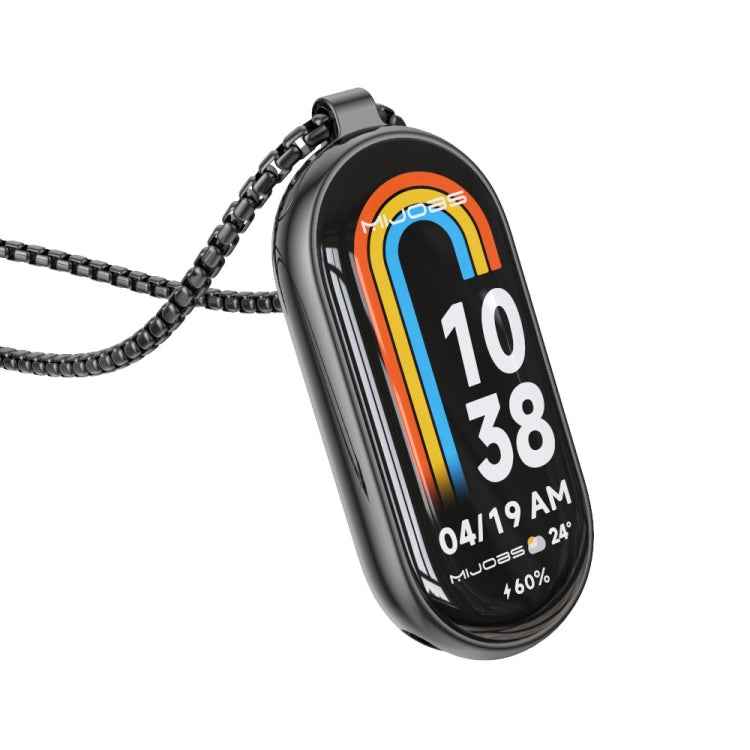 Mijobs Metal Pendant Stainless Steel Watch Necklace