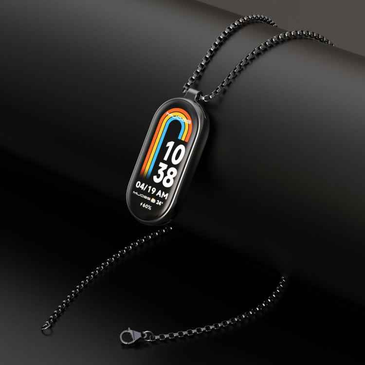 Mijobs Metal Pendant Stainless Steel Watch Necklace