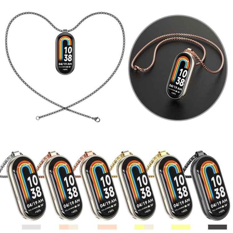 Mijobs Metal Pendant Stainless Steel Watch Necklace