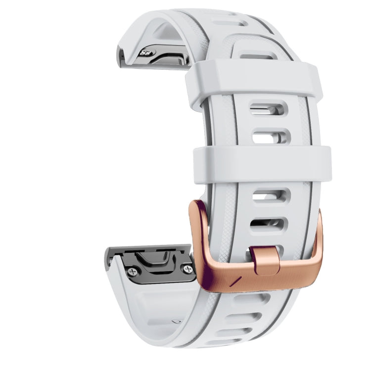 20mm Rose Gold Buckle Silicone Watch Band