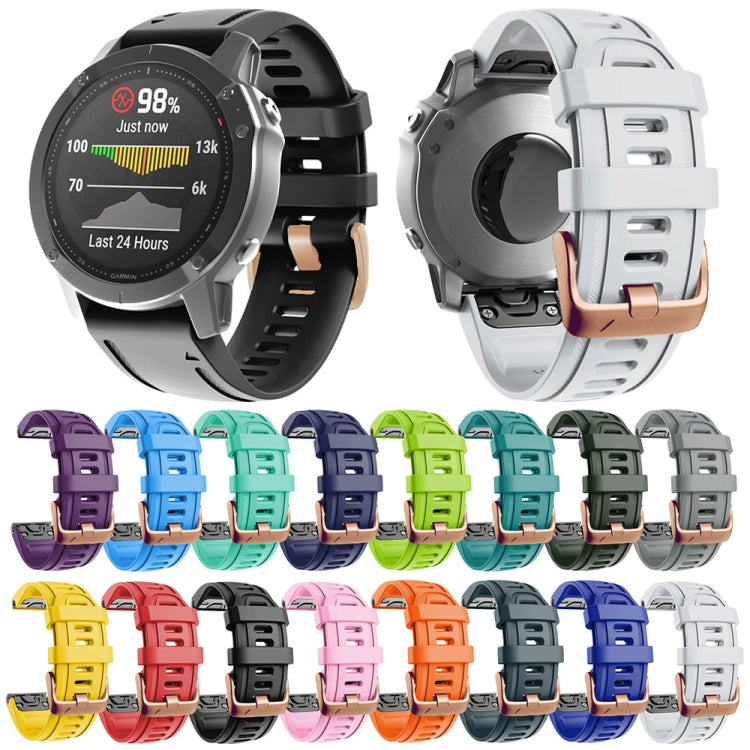 20mm Rose Gold Buckle Silicone Watch Band