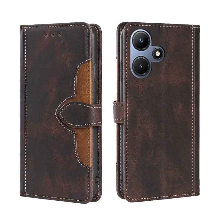 Skin Feel Magnetic Buckle Leather Phone Case, For Infinix Hot 30i 4G, For Infinix Hot 30 4G