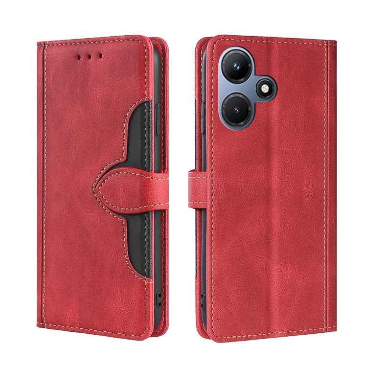 Skin Feel Magnetic Buckle Leather Phone Case, For Infinix Hot 30i 4G, For Infinix Hot 30 4G