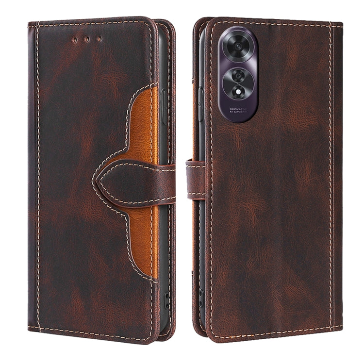 Skin Feel Magnetic Buckle Leather Phone Case, For OPPO A60 4G Global, For OPPO A3 Pro, For OPPO Reno11 F 5G, For OPPO Find X7 5G, For OPPO Find X7 Ultra 5G, For OPPO Reno10 Pro+ 5G, For OPPO A1 5G